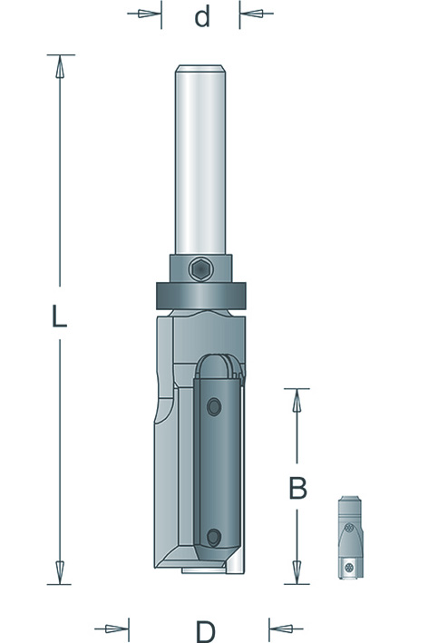 445-6 HM Kopieerfrees met Wisselmessen 12,7mm d=6